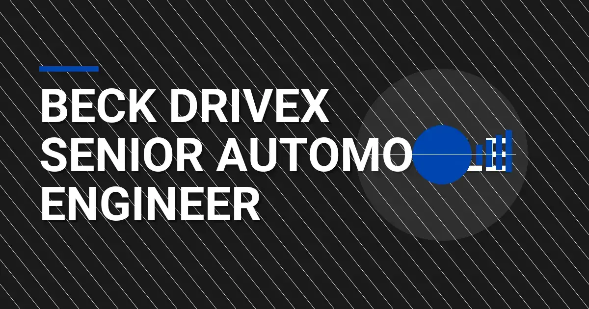 Beck DriveX Senior Automobile Engineer
